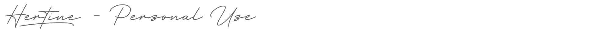 Sample characters Hertine Font